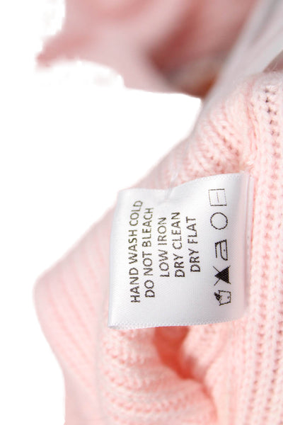 Majorelle Womens Turtleneck Long Sleeves Sweater Dress Pink Wool Size Small