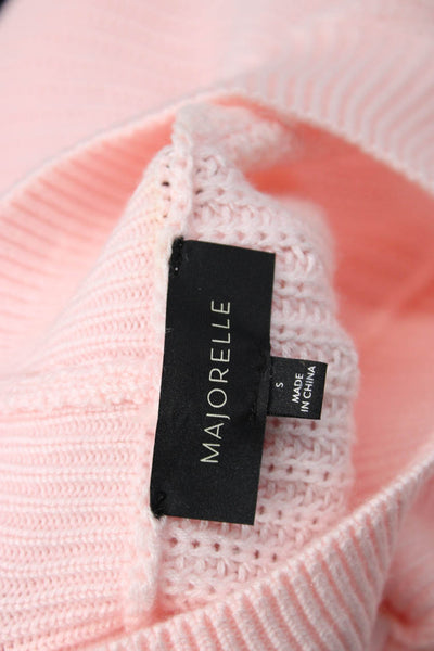 Majorelle Womens Turtleneck Long Sleeves Sweater Dress Pink Wool Size Small