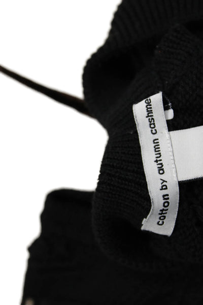 Cotton By Autumn Cashmere Womens Cold Shoulder Sweater Black Size Small