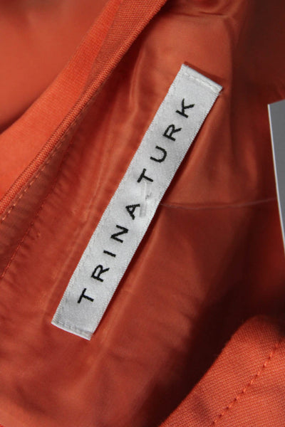 Trina Turk Womens Color Block Dress Orange Size 10
