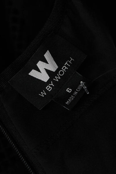 W by Worth Womens Shift Dress Black Size 6