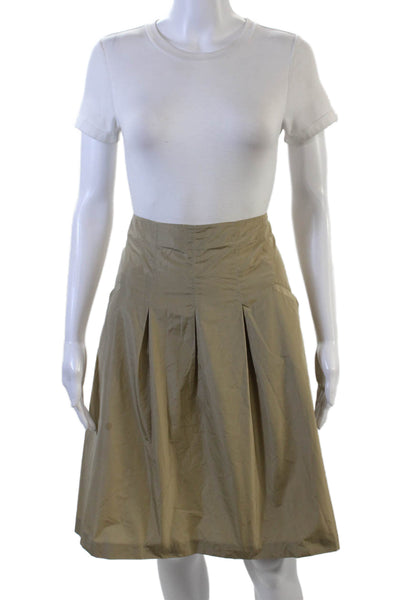 Piazza Sempione Womens A-Line Skirt Beige Size 44