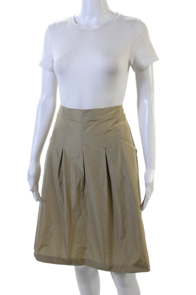 Piazza Sempione Womens A-Line Skirt Beige Size 44