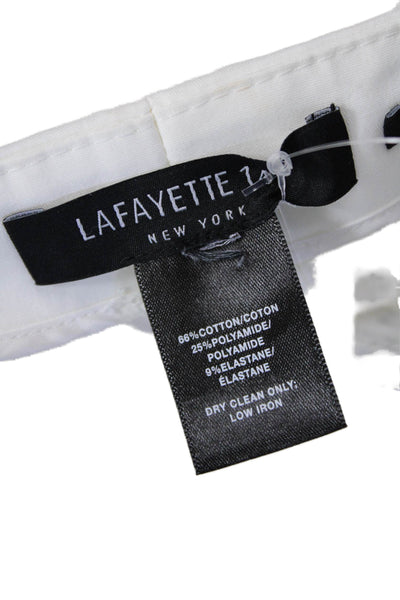 Lafayette 148 New York Womens Tapered Pants White Size 16