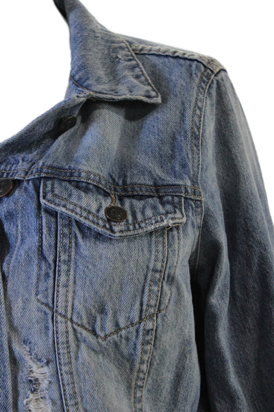 Buffalo David Bitton Womens Button Jean Jacket Blue Size S