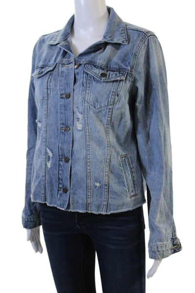 Buffalo David Bitton Womens Button Jean Jacket Blue Size S