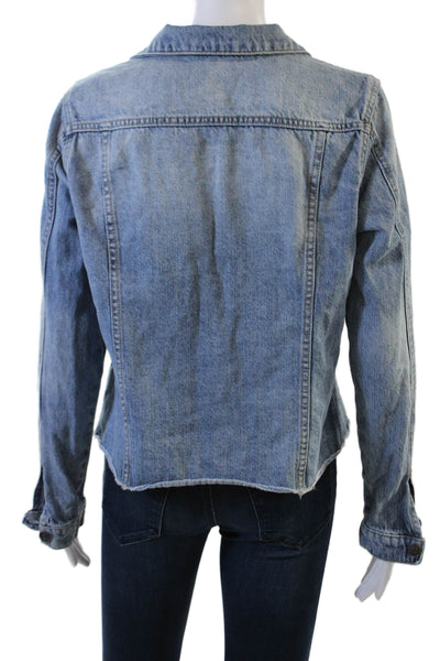 Buffalo David Bitton Womens Button Jean Jacket Blue Size S