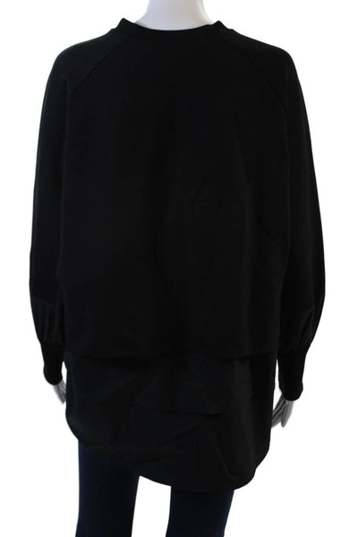 Dear Womens Cotton Long Sleeve Blouse Black Size L