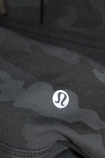 Lululemon Womens High Rise Camouflage Side Pocket Leggings Black Size 6