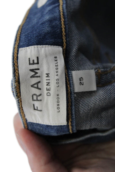 Frame Denim Womens Skinny Leg Lambeth Jeans Blue Cotton Size 25