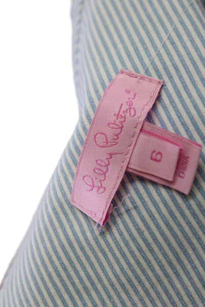 Lilly Pulitzer Womens Striped Monkey Embroidered Wrap Skirt Green Size 6