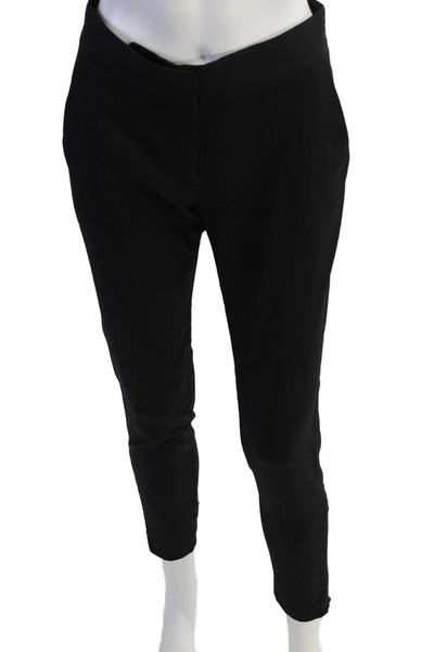 Stella McCartney Womens Wool High Waisted Zip Ankle Pants Black Size 36