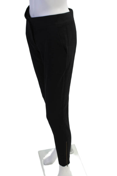 Stella McCartney Womens Wool High Waisted Zip Ankle Pants Black Size 36