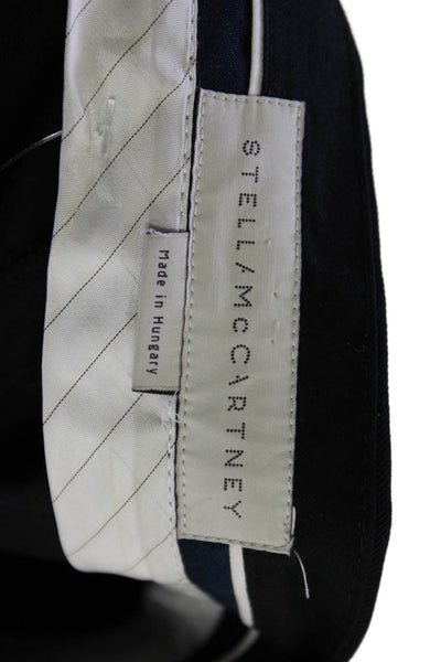 Stella McCartney Womens Wool High Waisted Zip Ankle Pants Black Size 36