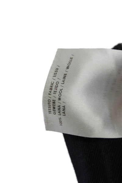 Stella McCartney Womens Wool High Waisted Zip Ankle Pants Black Size 36