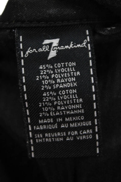 7 For All Mankind Women Ankle Jegging Pants Black Mid Rise Size 31