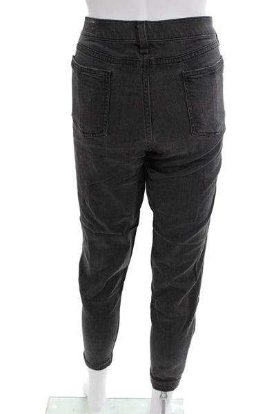 Rag & Bone Womens Zip Button Distress Jeans Charcoal Size EUR 32