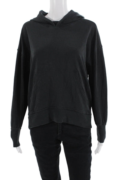 Lululemon Womens Spotted Pullover Long Sleeves Hoodie Black Size Medium