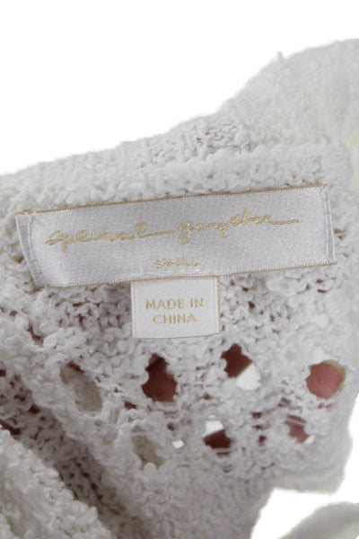Spiritual Gangster Womens Knit Crew Neck Sweater White Cotton Size Small
