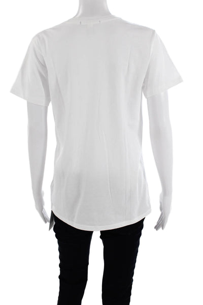 Simeon Farrar Unisex Adults Organic Cotton Graphic T-Shirt White Size L