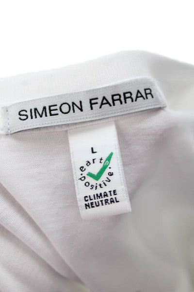Simeon Farrar Unisex Adults Organic Cotton Graphic T-Shirt White Size L