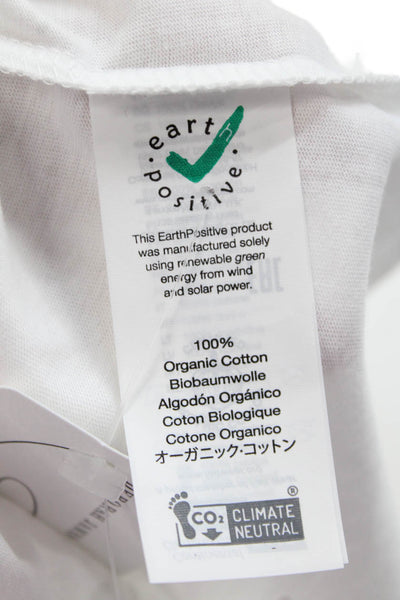 Simeon Farrar Unisex Adults Organic Cotton Graphic T-Shirt White Size L