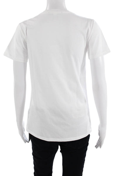 Simeon Farrar Unisex Adults Organic Cotton Graphic T-Shirt White Size S