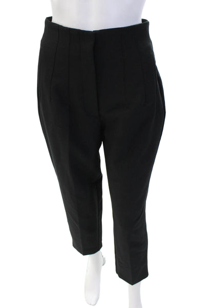 Zara Womens High Rise Zip Up Dress Pants Trousers Black Size Medium