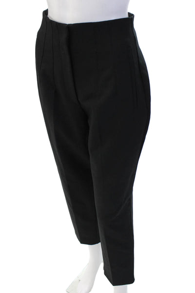 Zara Womens High Rise Zip Up Dress Pants Trousers Black Size Medium