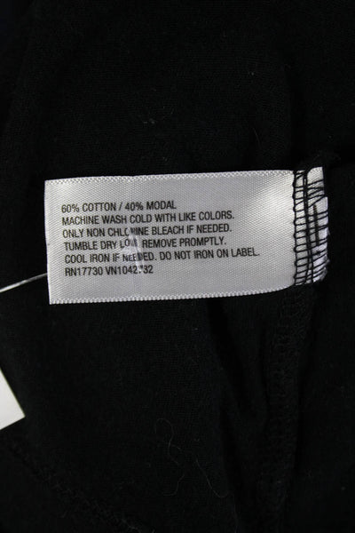 A New Day Womens Short Sleeves Tee Shirt Black Cotton Size