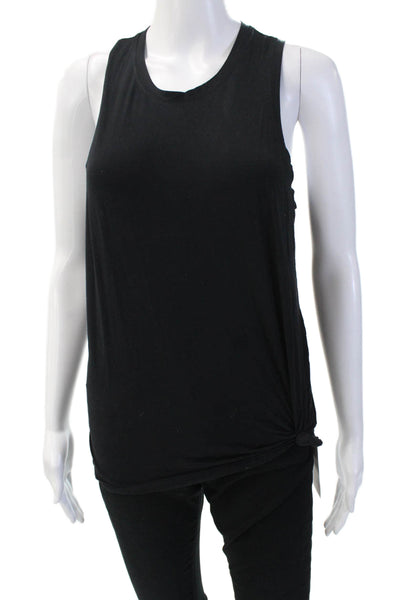 Splits 59 Womens Twist Knot Sleeveless Tank Top Black Size Medium