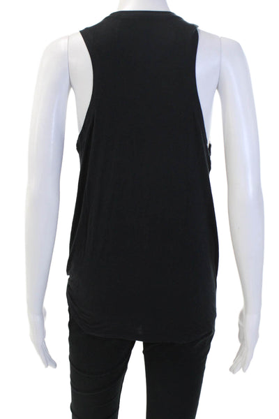 Splits 59 Womens Twist Knot Sleeveless Tank Top Black Size Medium