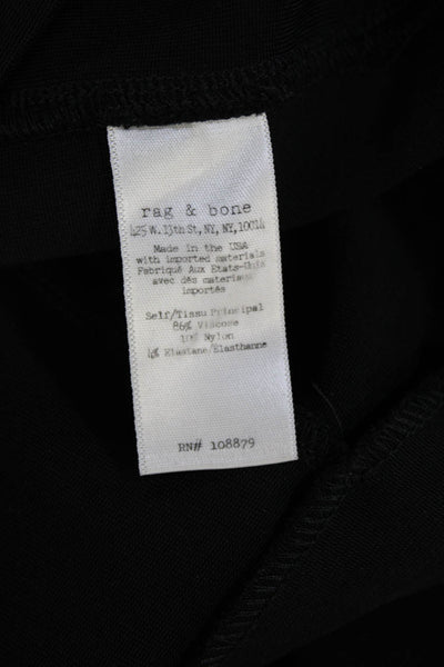 Rag & Bone Womens High Waisted Skinny Fit Tailored Pants Black Size 8