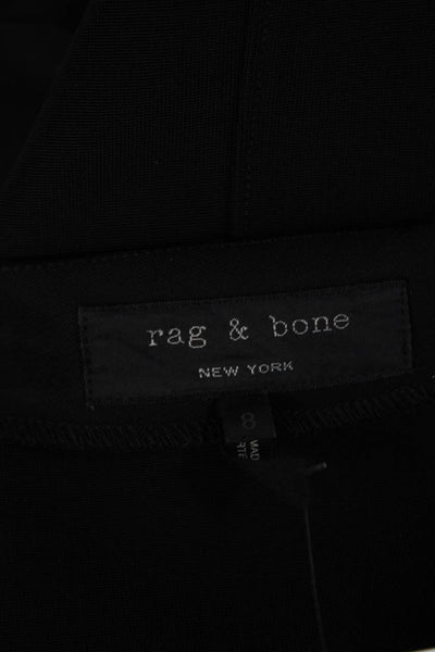 Rag & Bone Womens High Waisted Skinny Fit Tailored Pants Black Size 8