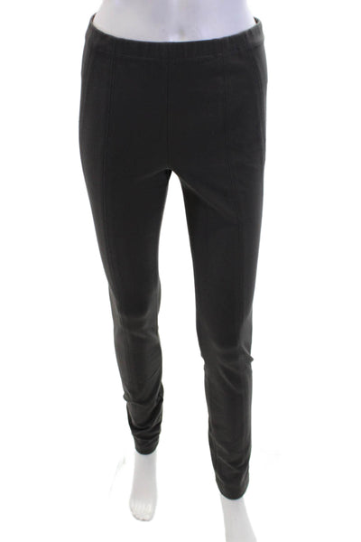 Donna Karan Womens Cotton Stitching Detail Casual Leggings Gray Size S