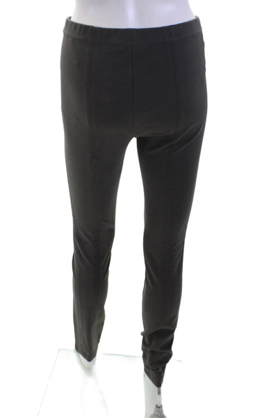 Donna Karan Womens Cotton Stitching Detail Casual Leggings Gray Size S