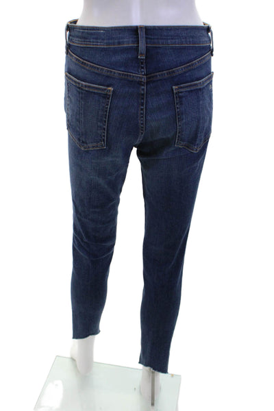 Rag & Bone Womens Dark Blue Ankle Cropped Skinny Jeans Size 28