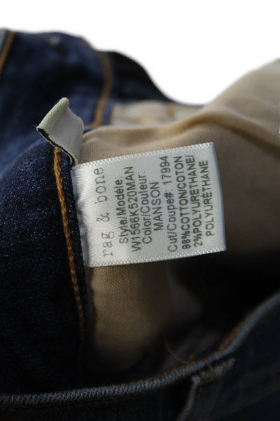 Rag & Bone Womens Dark Blue Ankle Cropped Skinny Jeans Size 28