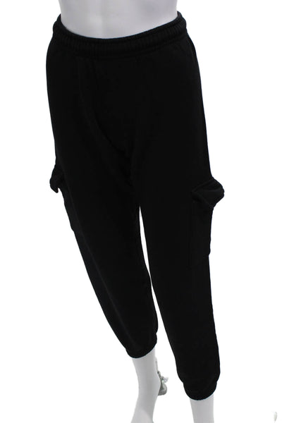 Riley Womens Pull On Cargo Sweatpants Black Cotton Size Extra Small