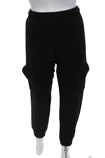Riley Womens Pull On Cargo Sweatpants Black Cotton Size Extra Small