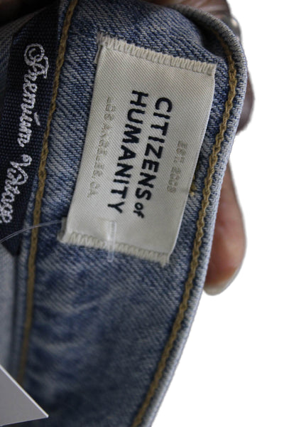 Citizens of Humanity Womens Boyfriend Cropped Light Blue Jeans Size 23