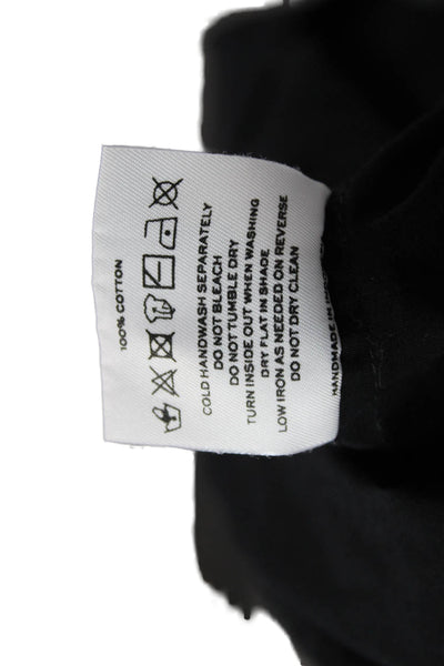 Faithfull The Brand Womens Cotton Ruched Short Sleeve Mini Dress Black Size 8