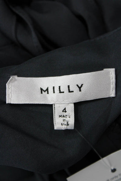 Milly Womens Tied Halter Neck Blouse Gray Size 4