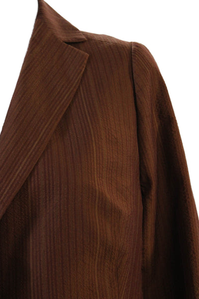 Akris Collared Mid-Length Blazer Orange Size 12