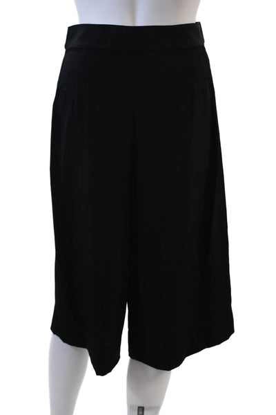 Theory Womens High Waisted Belted Wide Leg Dress Shorts Black Size 2