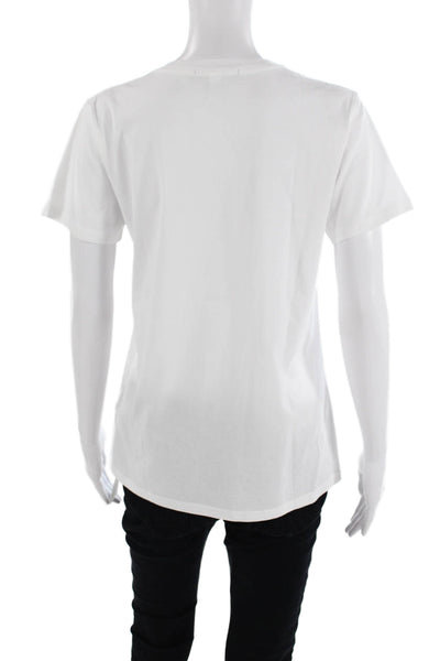 Simeon Farrar Unisex Adults Organic Cotton Graphic T-Shirt White Size M