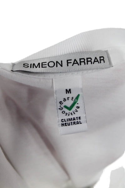 Simeon Farrar Unisex Adults Organic Cotton Graphic T-Shirt White Size M