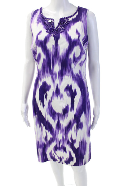 Ellen Tracy Womens Sheath Dress Purple Size M