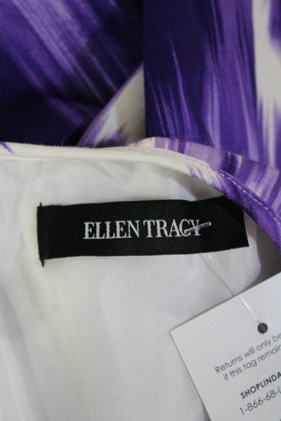 Ellen Tracy Womens Sheath Dress Purple Size M