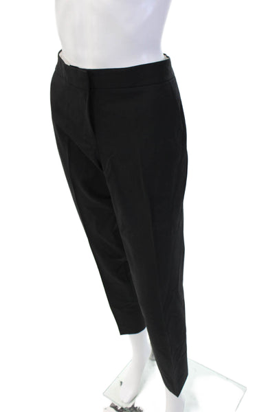 J Crew Women's Hook Closure Straight Ankle Pants Black Size 4
